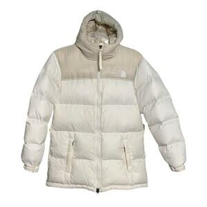 The North Face Nuptse Mid 700-Down Insulated Hooded Jacket Womens XS NO BELT